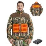 TIDEWE Men’s Heated Camo Jacket with Battery Pack