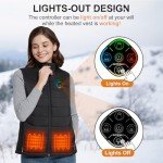 KOVNLO Women's 5-in-1 Heated Vest with Controller