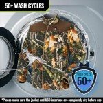 TIDEWE Men’s Heated Camo Jacket with Battery Pack