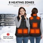 KOVNLO Women's 5-in-1 Heated Vest with Controller