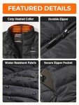 Men's Heated Vest with Battery Pack - Black, XL