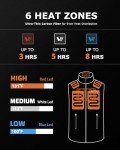 Venustas Men's Lightweight Fleece Heated Vest
