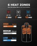Men's Heated Fleece Vest with 20-Hour Battery