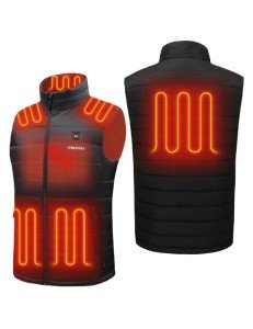 Venustas Men’s Black Heated Vest - 20 Hour Heat