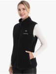 Venustas Women's Heated Fleece Vest - Black