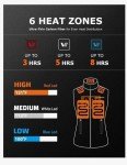 Venustas Women's Heated Fleece Vest - Black
