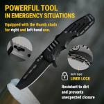 Tactical Spring-Assisted Pocket Knife with Safety Lock