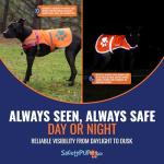 Hi-Visibility Blaze Orange Dog Safety Vest