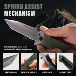 Grand Way Tactical Folding Knife with Tanto Blade