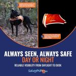 Blaze Orange Reflective Dog Vest for Hunting