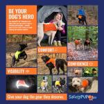 Blaze Orange Reflective Dog Vest for Hunting