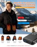 MRBIU 10000mAh Heated Vest Battery Pack and Charger