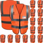 15 Pack High Visibility Reflective Safety Vests