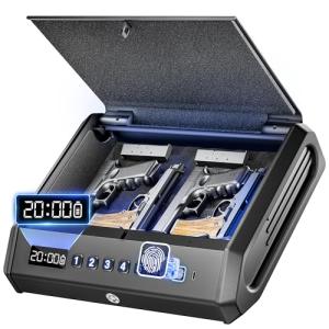 Biometric Handgun Safe with Fingerprint and LCD Display
