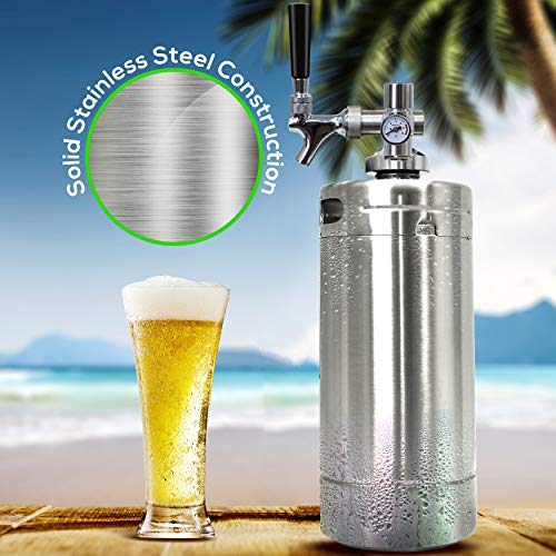 Stainless Steel Mini Keg Dispenser with Co2 Regulator