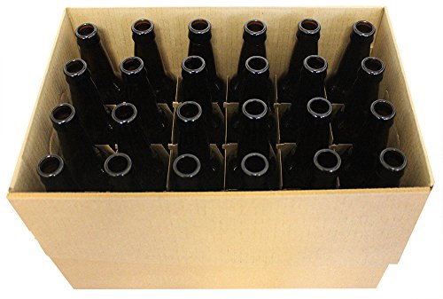 24 Amber Crown Cap Longneck Beer Bottles