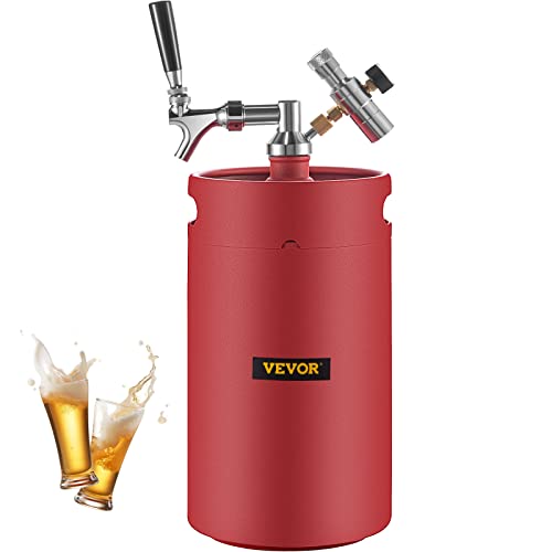 Red 8L Pressurized Beer Growler Tap System