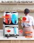 VEVOR Double Tank Margarita Slushy Machine 15L