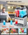 VEVOR Double Tank Margarita Slushy Machine 15L