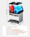 VEVOR Double Tank Margarita Slushy Machine 15L