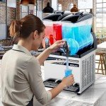 VEVOR Double Tank Margarita Slushy Machine 15L