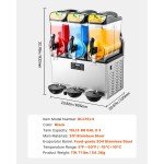 15L Commercial Slushy Machine for Frozen Margaritas