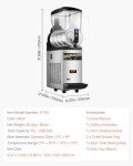 VEVOR 15L Commercial Margarita Machine for Parties