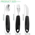 Easy Grip Silverware Set for Seniors and Disabilities