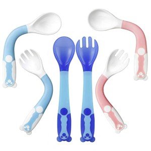 PandaEar Baby Utensil Set - Bendable and BPA Free