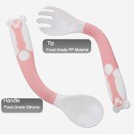 PandaEar Baby Utensil Set - Bendable and BPA Free