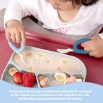 Baby Self-Feeding Spoon and Fork Set with Case