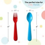 Bright Colored BPA-Free Toddler Utensils Set of 18