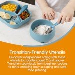 NumNum Toddler Utensils Set - 2-Pack Blue