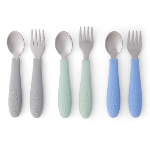 Kids' Silverware Set with Silicone Handles