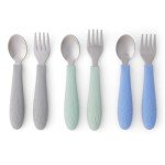 Kids' Silverware Set with Silicone Handles