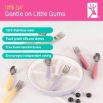 Kids' Silverware Set with Silicone Handles