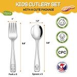 VITEVER 10-Piece Kids Stainless Steel Utensil Set