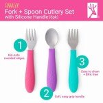 Kids' Silverware Set with Silicone Handles