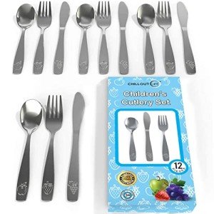 12-Piece Stainless Steel Kids Utensil Set