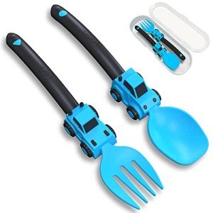 Toddler Fork and Spoon Set - Blue