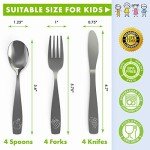12-Piece Stainless Steel Kids Utensil Set