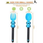 Toddler Fork and Spoon Set - Blue