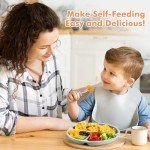 DRKIO 8-Piece Kids Stainless Steel Utensils Set