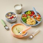 DRKIO 8-Piece Kids Stainless Steel Utensils Set