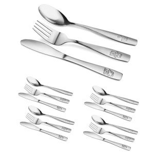 Kids' Safe Stainless Steel Cutlery Set – 15 Pieces