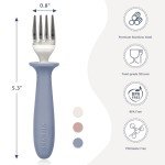Toddler Safety Forks Set with Silicone Handle