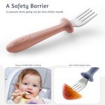 Toddler Safety Forks Set with Silicone Handle