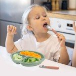 Eascrozn Toddler Utensils Set with Silicone Handles
