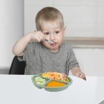 Eascrozn Toddler Utensils Set with Silicone Handles