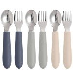 Kids Silverware Set with Silicone Handles - 6 Pack